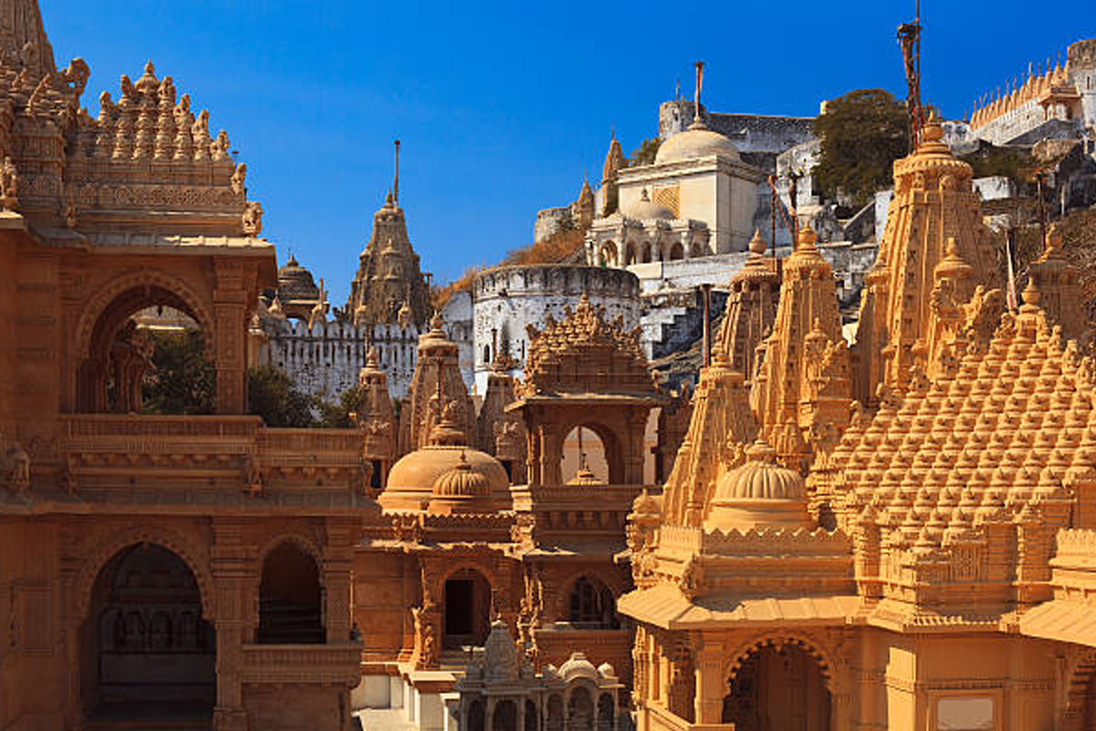 unique Shatrunjaya hill Gujarat with 900 jain marble temples