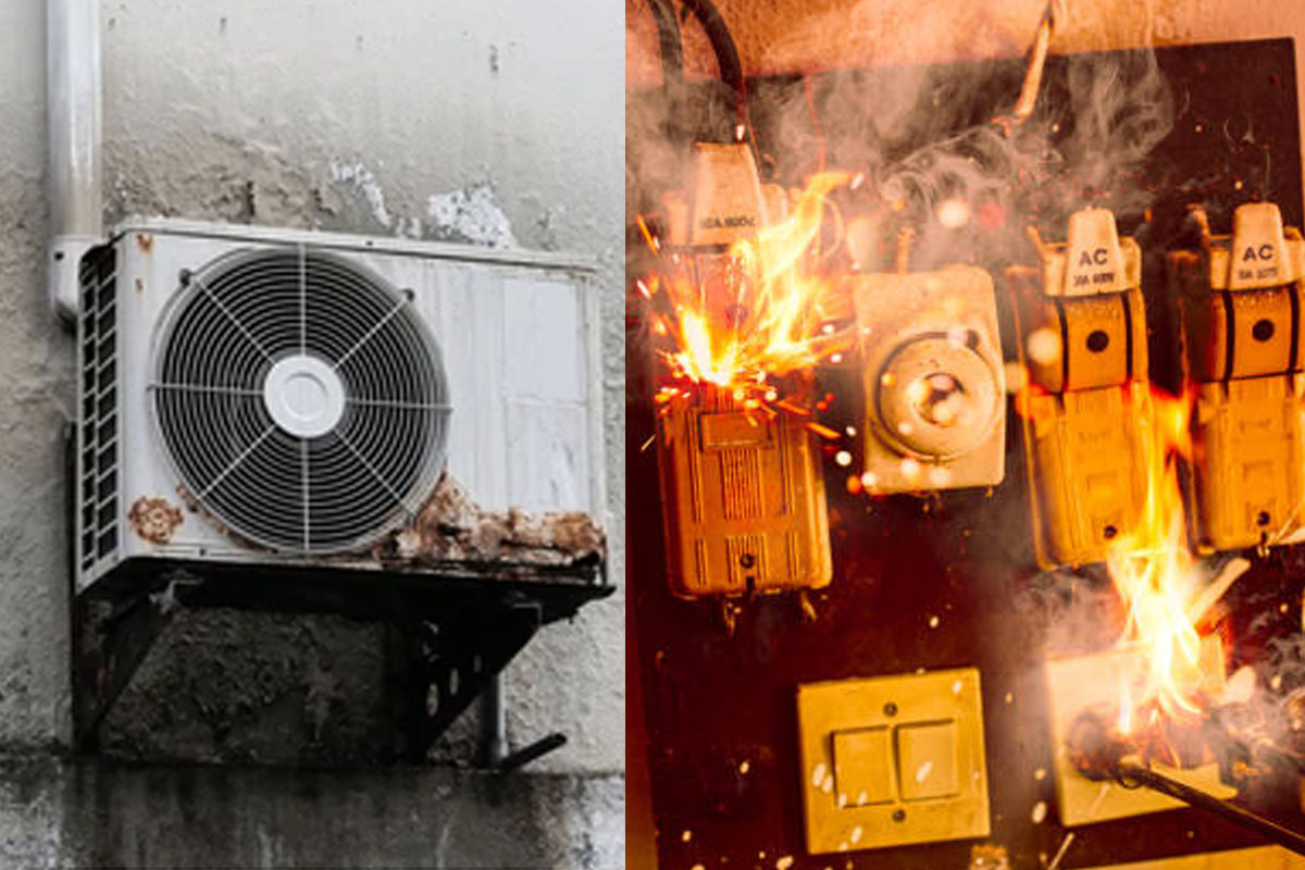 why air conditioners catch fire and how to prevent