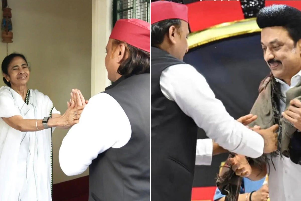 ‘দুর্দিনের বন্ধু’, টিভিকে জোটে কংগ্রেসকে দুষে মমতা ও স্ট্যালিন সাক্ষাতের ছবি পোস্ট অখিলেশের