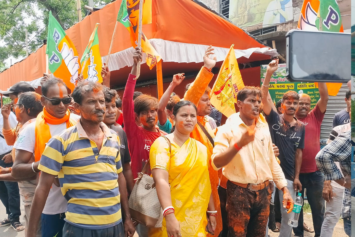 Falta Election Results: BJP supporters have started celebrating outside the counting centre