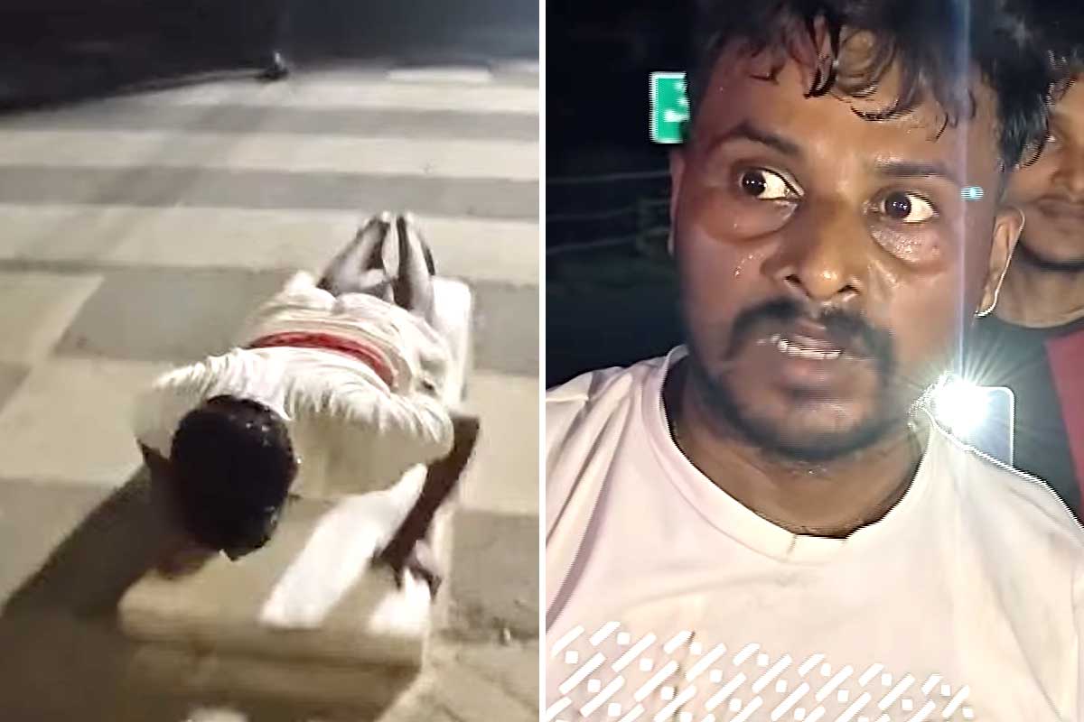 তৃণমূল সরকারের পতনে স্বপ্নপূরণ! ১০ কিমি দণ্ডি কেটে মন্দিরে পুজো বিজেপি কর্মীর