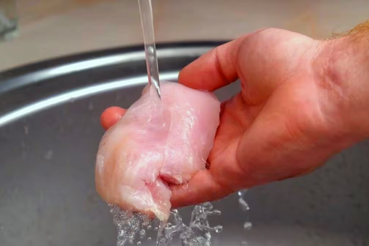 raw chicken washing salmonella contamination expert warning