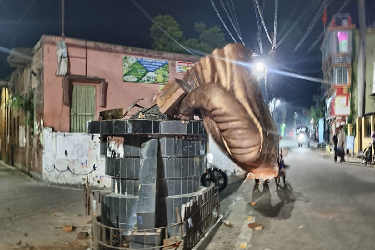 West Bengal Assembly Election Result 2026: Lenin's statue destroyed in Jiaganj