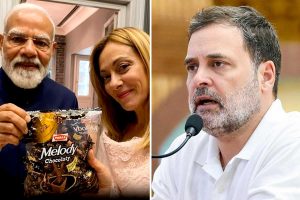 ‘দেশ ভুগছে, উনি চকোলেট বিলোচ্ছেন’, ইটালিতে মোদির ‘মেলোডি’ উপহারকে তোপ রাহুলের