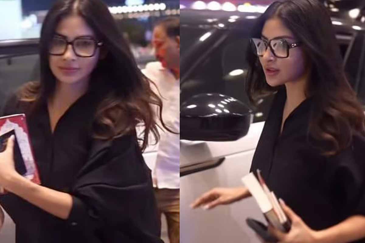 Mouni Roy makes first airport appearance after divorce announcement with Suraj Nambiar.
