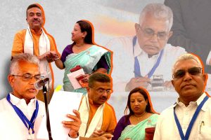 শুভেন্দুর মন্ত্রিসভায় শপথ নিলেন দিলীপ ঘোষ, স্বামীর শপথে কী বলছেন রিঙ্কু মজুমদার?