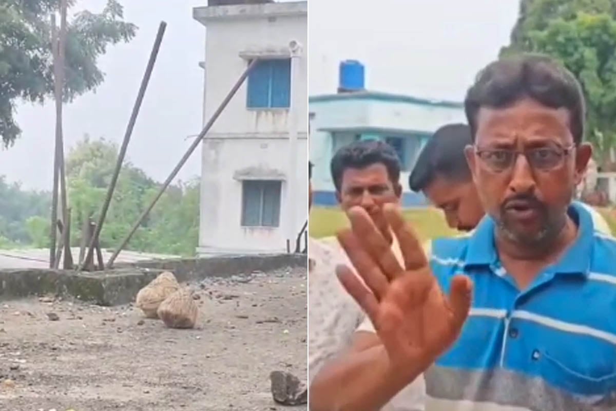 শান্তিপুরে স্কুলের ছাদে বোমা! স্কুল চত্বরে ‘সমাজবিরোধীদের ঠেক’, নিরাপত্তার দাবিতে সরব কর্তৃপক্ষ
