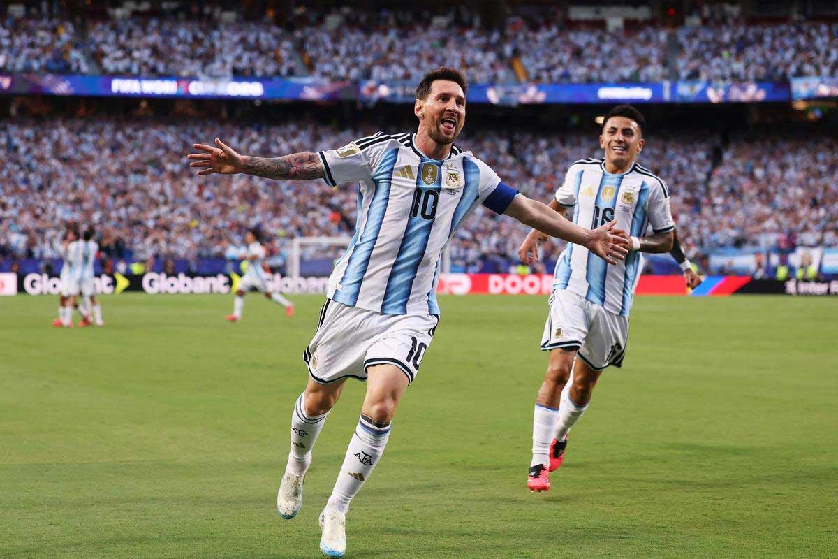 Lionel Messi after the first goal