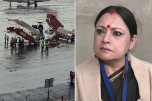 কলকাতা বিমানবন্দরে বাজ পড়ে আহত ২, জলমগ্ন শহর পরিদর্শনে মন্ত্রী অগ্নিমিত্রা