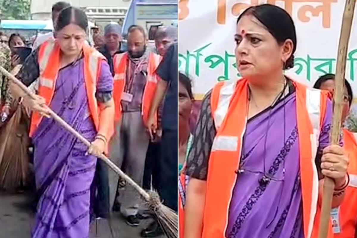 রাস্তায় নোংরা ফেললেই জরিমানা! ঝাড়ু হাতে পথে নেমে কড়া বার্তা মন্ত্রী অগ্নিমিত্রার