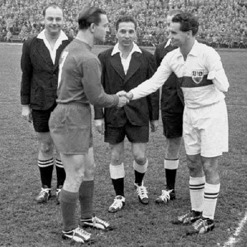 Hector Castro at the FIFA World Cup for Uruguay