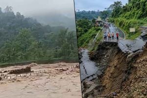 ক্রমশ বাড়ছে নদীর জলস্তর, ভেসেছে অস্থায়ী দুধিয়া সেতু, সড়কজুড়ে ধস, রইল দুর্যোগ বিধস্ত উত্তরবঙ্গের ছবি