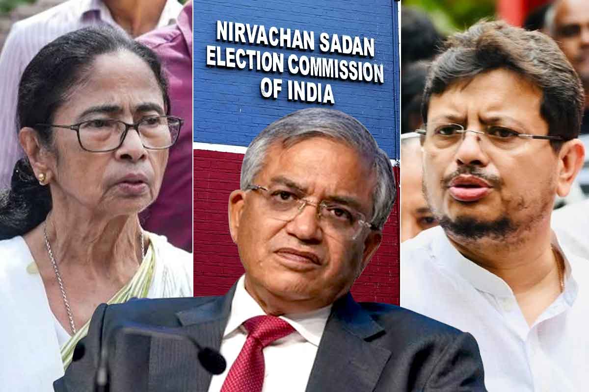 Ritabrata Banerjee fraction of TMC meets EC to claim their stake in party Symbol