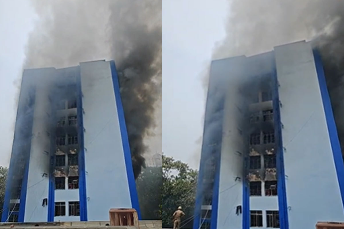 আলিপুরে সরকারি অফিসে জাহাঙ্গিরের দপ্তরে আগুন, ভাঙা হচ্ছে কাচ, কালো ধোঁয়ায় মুড়েছে চারপাশ