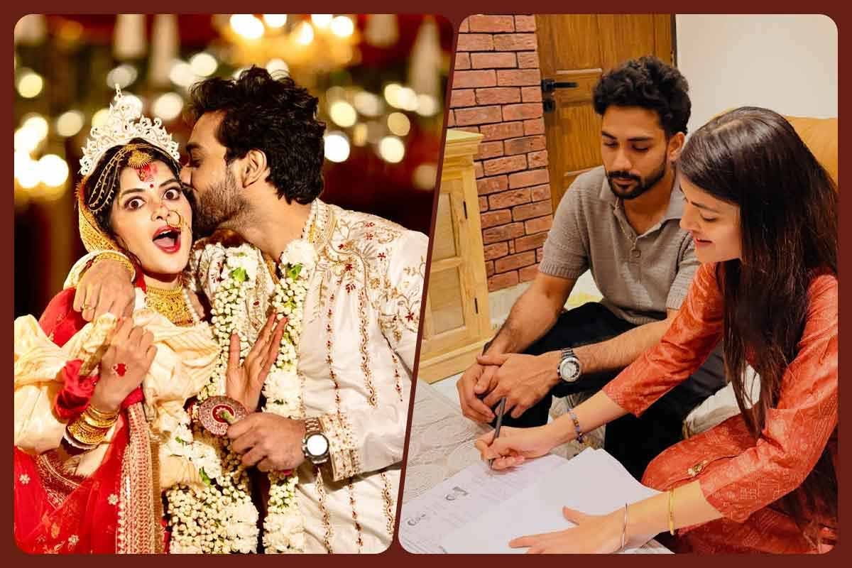 Madhumita Sarcar shares registry Moment after Ex Husband Sourav Chakraborty Got Engaged