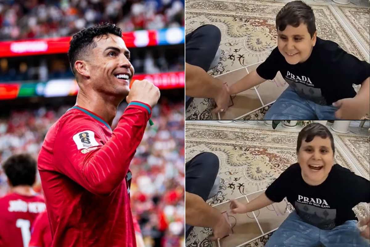 ‘অন্ধজনে দেহো আলো…’, দৃষ্টিহীন ছেলেকে রোনাল্ডোর গোল ‘দেখালেন’ বাবা