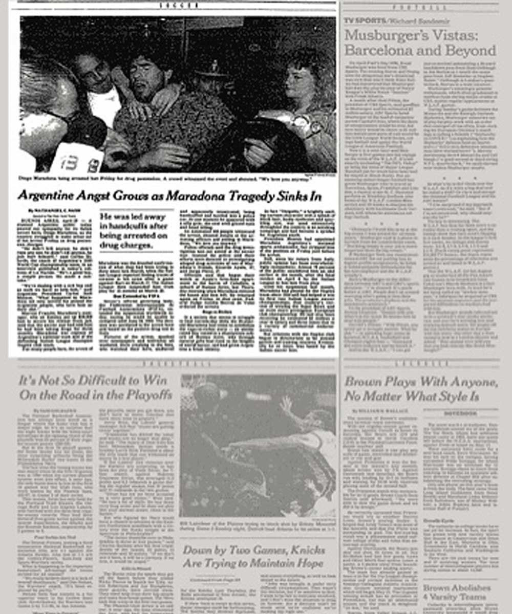 Diego Maradona tested positive for ephedrine during the 1994 FIFA World Cup