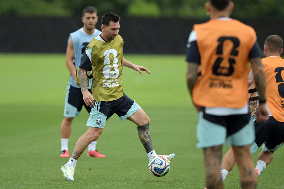FIFA World Cup 2026: Lionel Messi in a practice session ahead of the Austria match