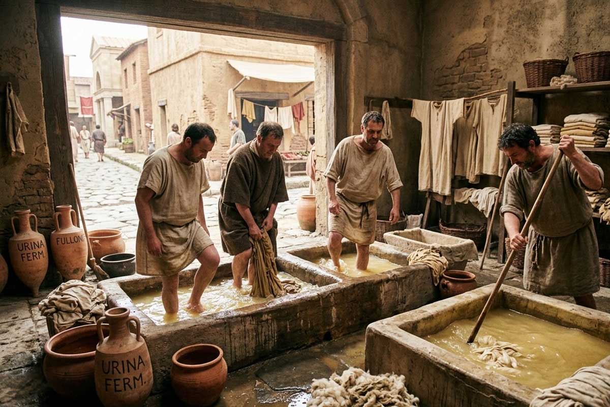 Ancient Roman Laundry Industry and Urine Tax History