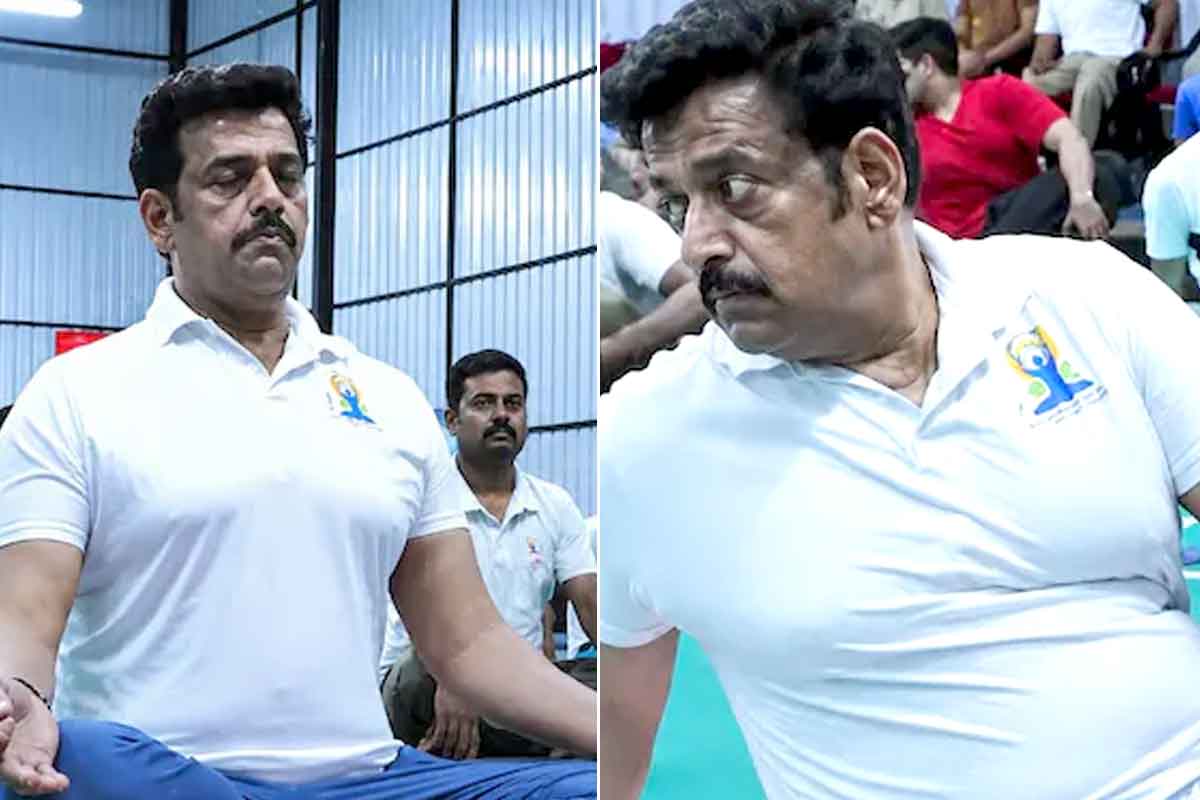 যোগব্যায়াম না জাবর কাটা? যোগ দিবসের আগে ‘গুটখাসন’ করে হাসির খোরাক রবি কিষেণ