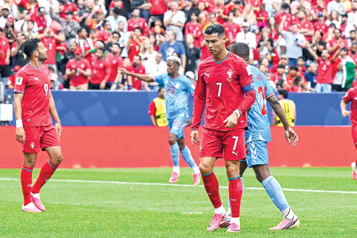 Cristiano Ronaldo against DR Congo at the FIFA World Cup 2026