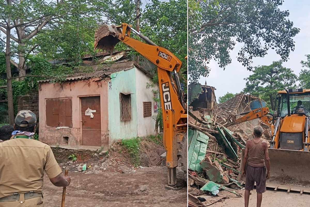 শালিমারে উচ্ছেদ অভিযান! বুলডোজারে ভাঙা পড়ল অন্তত ৫০টি বেআইনি দোকান