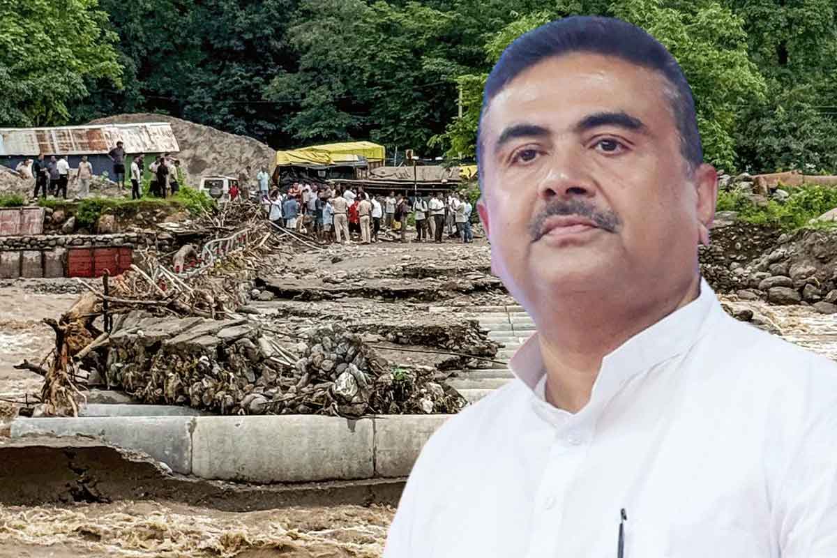 বর্ষার প্রথম বৃষ্টিতেই ভাসল ৮ মাসের দুধিয়া সেতু, ‘কাটমানি রয়েছে কিনা তদন্ত হবে’, অ্যাকশনে শুভেন্দু