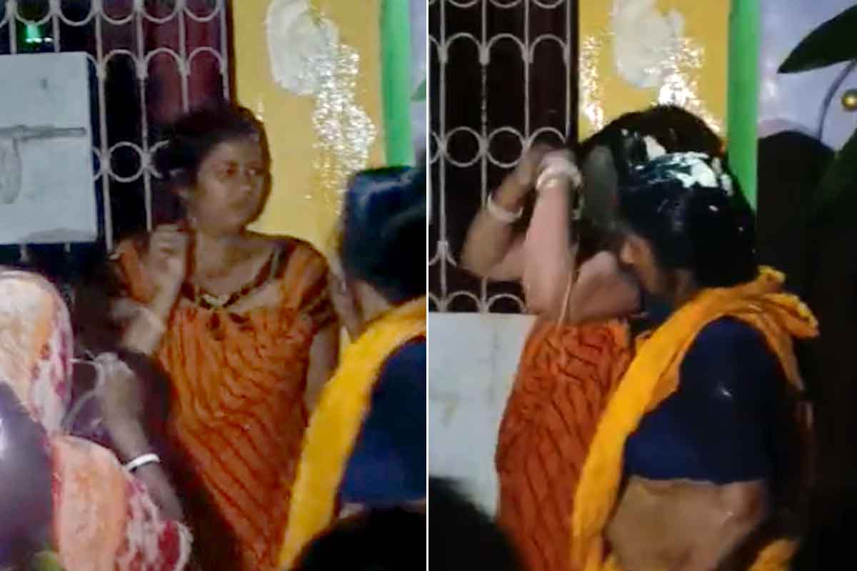 বাড়িতেই বসত মধুচক্র, ক্লাবে পাঠানো হত মেয়ে! অভিযুক্ত তৃণমূল নেত্রীর গলায় জুতোর মালা, ‘ডিম থেরাপি’