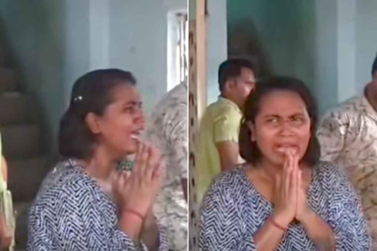 গেটের বাইরে ক্রদ্ধ জনতা, ভিতরে কান ধরে হাউহাউ করে কাঁদছেন তৃণমূল পঞ্চায়েত প্রধান