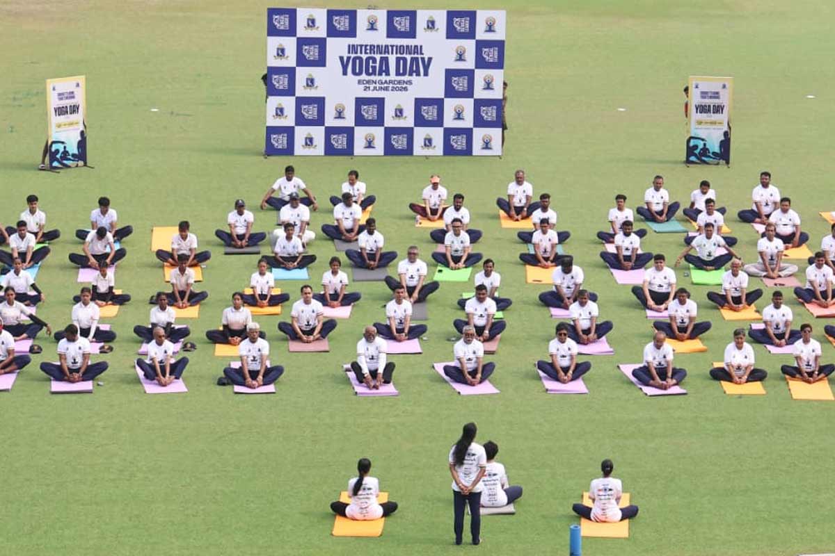 International Yoga Day observed at Eden Gardens