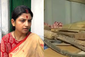 তৃণমূল ওয়ার্ড অফিসে ধারালো অস্ত্র, অদিতিকে নিশানা করে বিধায়কের দাবি, ‘কোপানোর জন্য রাখা ছিল’