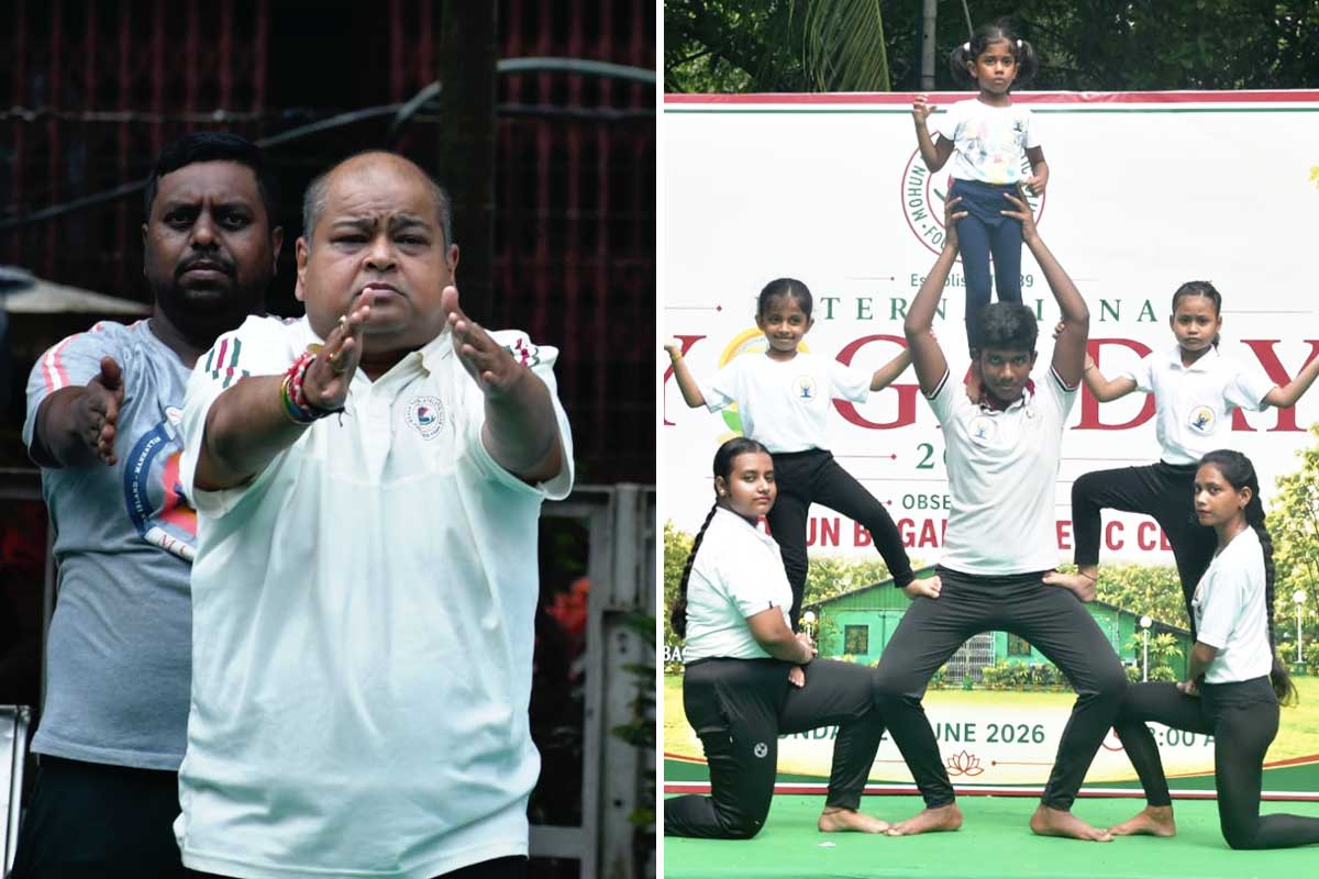 মোহনবাগান ক্লাবে পালিত যোগ দিবস, ‘দেশের ফুটবলের উন্নতি যেন হয়’, বার্তা সচিব সৃঞ্জয়ের