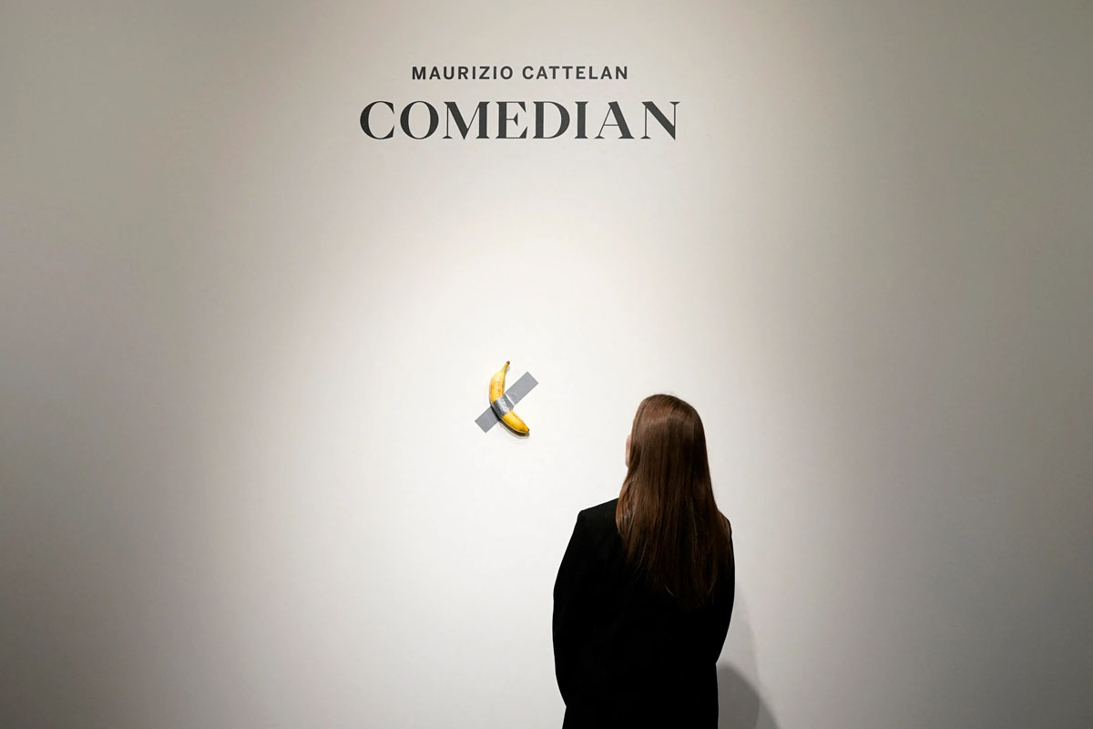 French artwork Comedian eaten previously is now stolen
