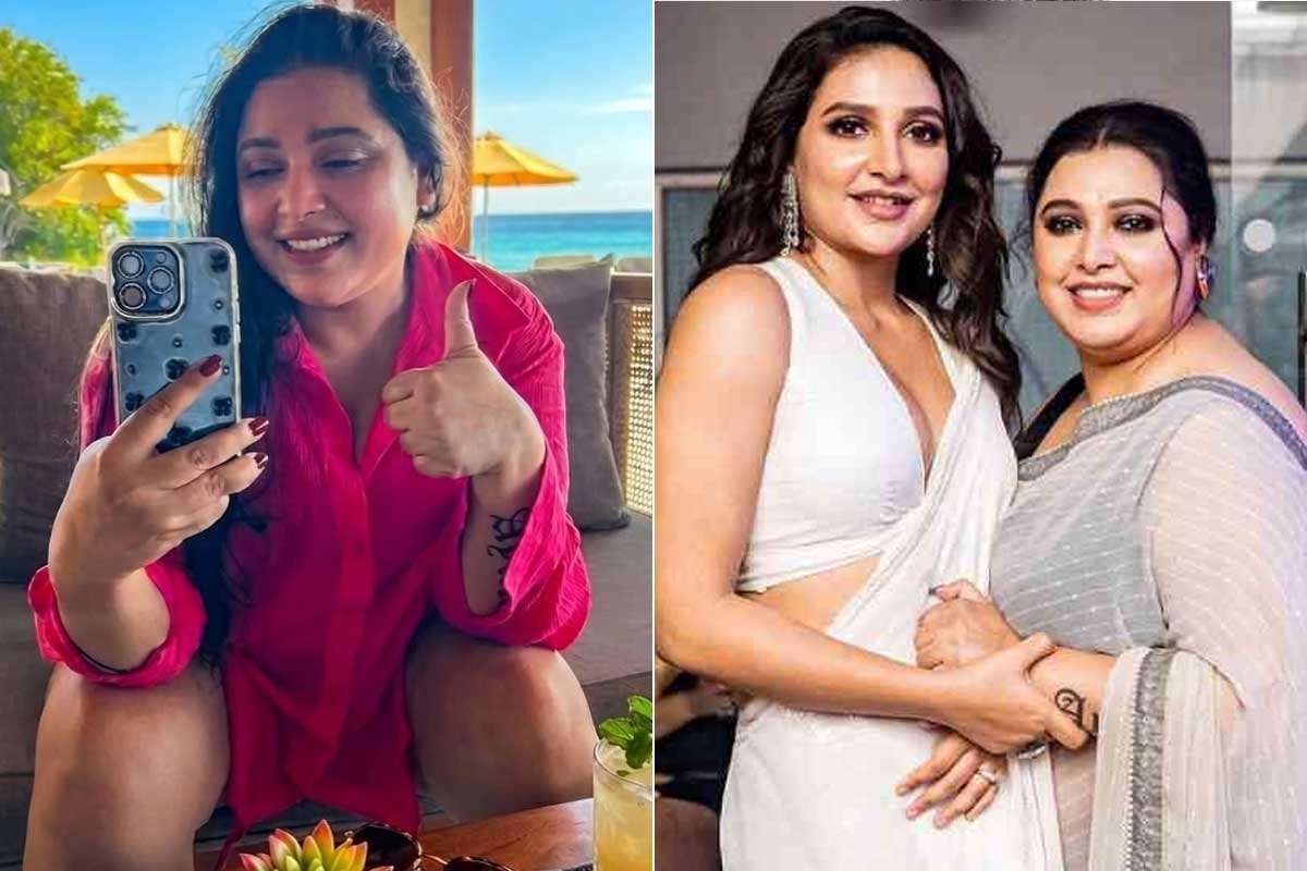 দু’বার বিচ্ছেদের পর ফের প্রেমে হাবুডুবু শুভশ্রীর দিদি, কার আদরে মাখামাখি দেবশ্রী?