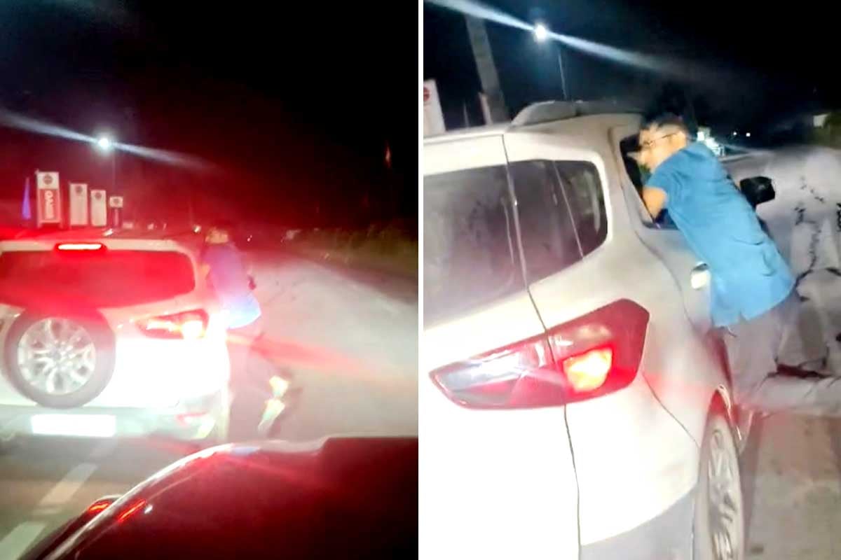 জানলার বাইরে ঝুলন্ত টোল কর্মী, ইসলামপুরে এভাবেই ১২ কিলোমিটার ছুটল গাড়ি