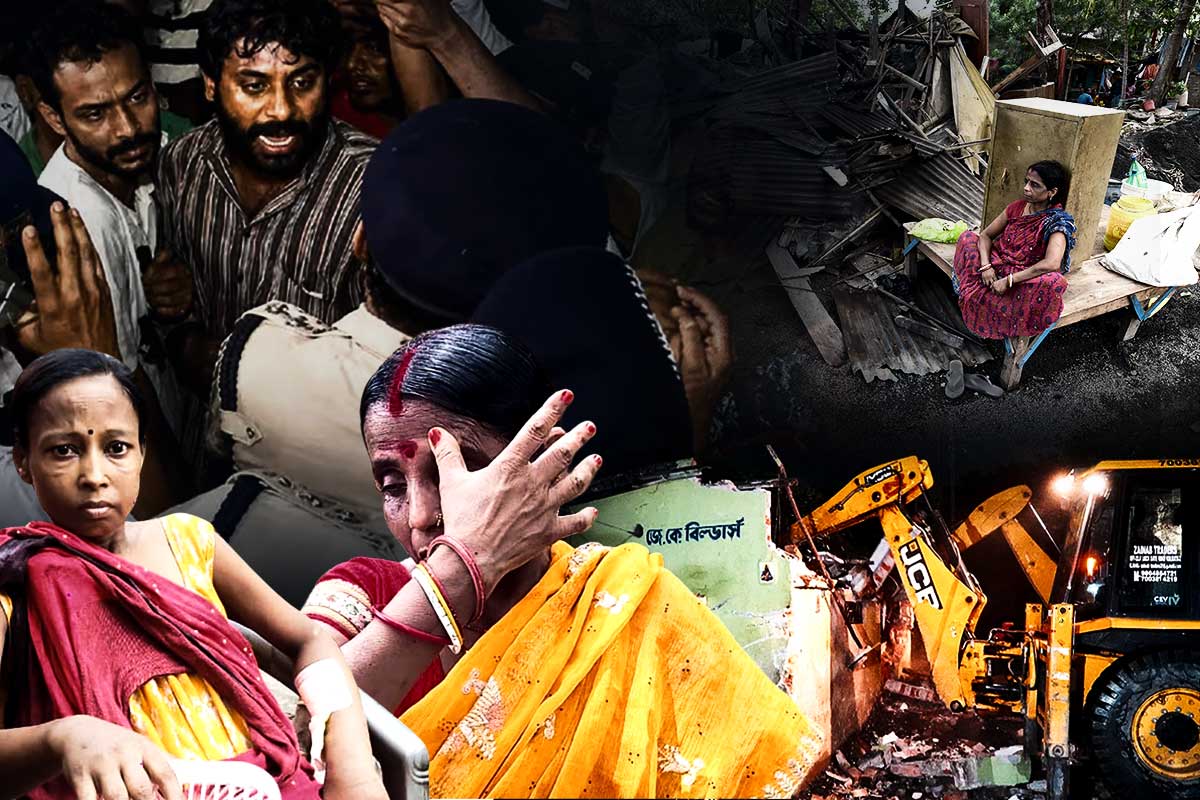 আইন তোয়াক্কা না করেই  বুলডোজার! মধ্যরাতে যাদবপুরে তছনছ হকাররা!