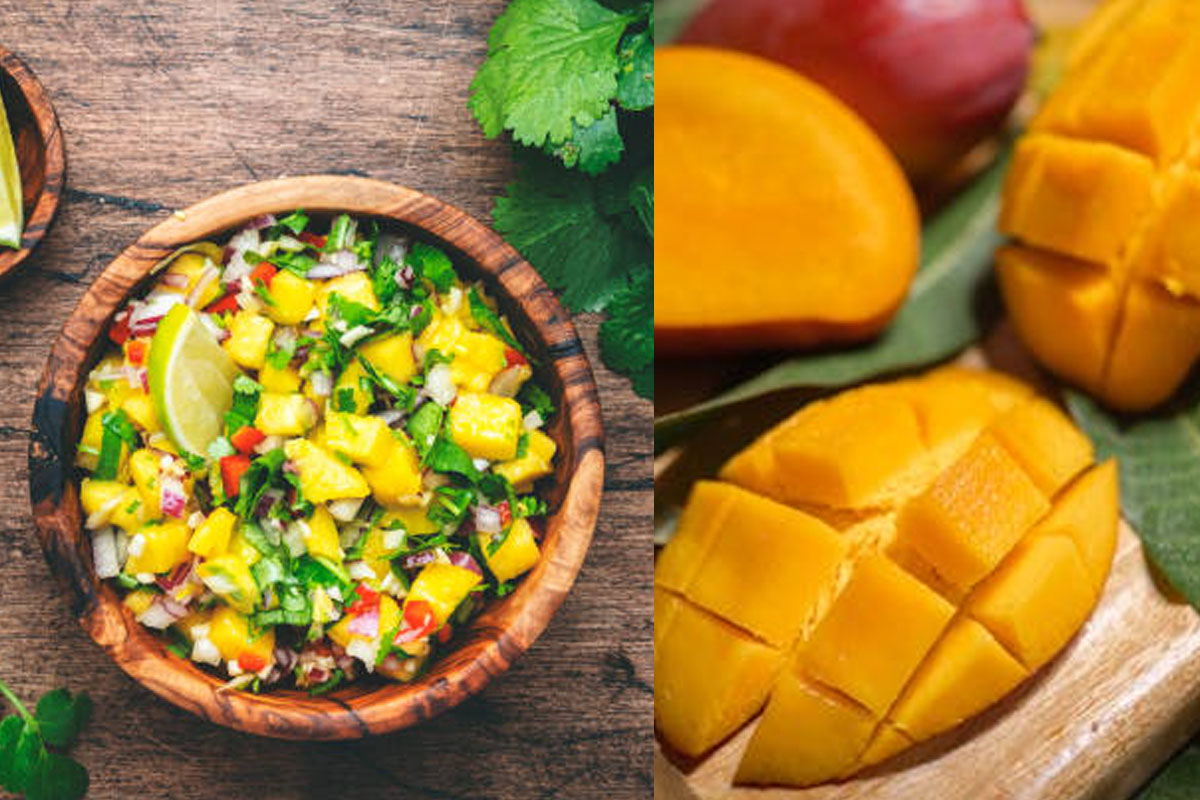 unique salad recipes with ripe and raw mango