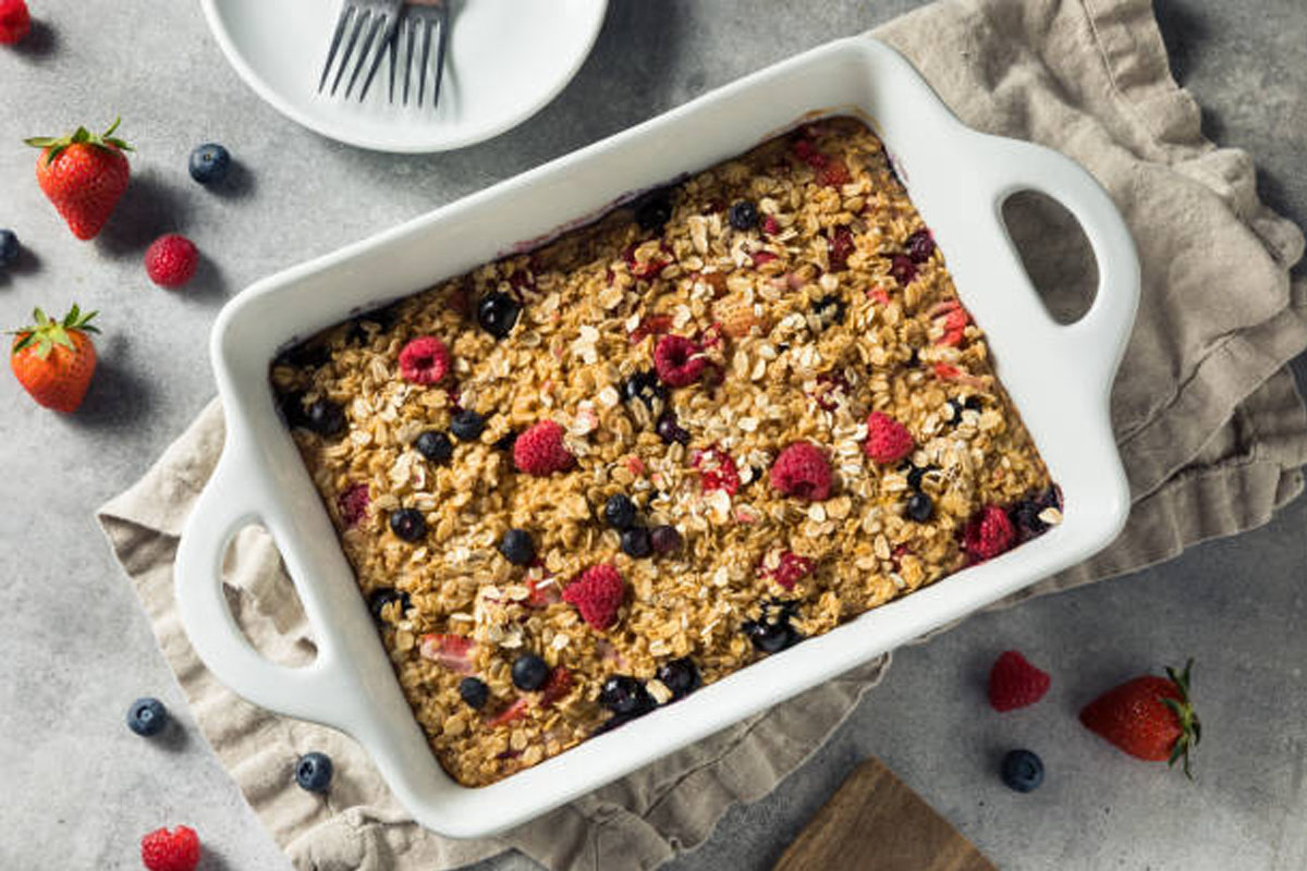 recipe for baked oats dessert during weight loss journey