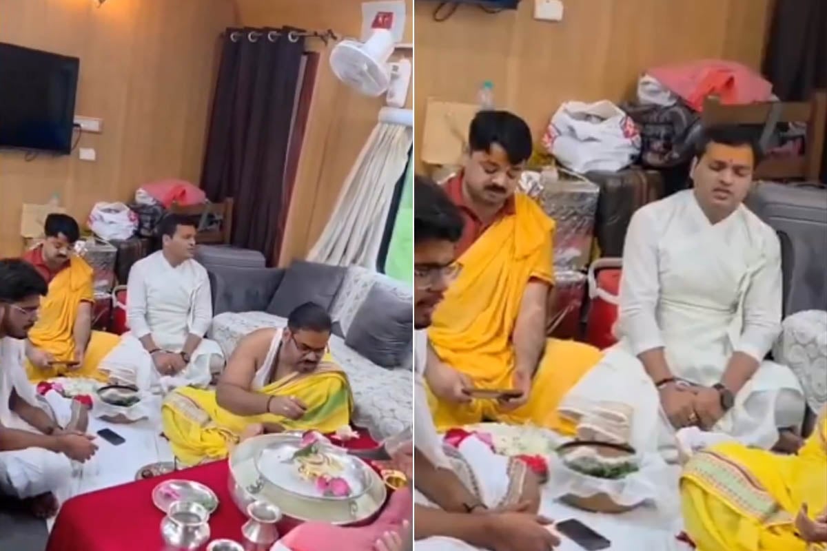 ফুলশয্যার পর এবার চলন্ত ট্রেনে পূজার্চনা! নতুন ভিডিও ভাইরাল হতেই কী দাবি রেলের?