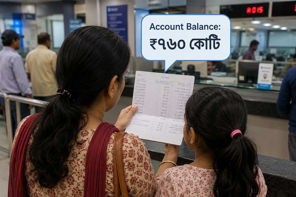 ৯০০ টাকা তুলতে গিয়ে ৭৬০ কোটির হদিশ! নিজের অ্যাকাউন্ট ব্যালেন্স দেখে চোখ কপালে ছাত্রীর