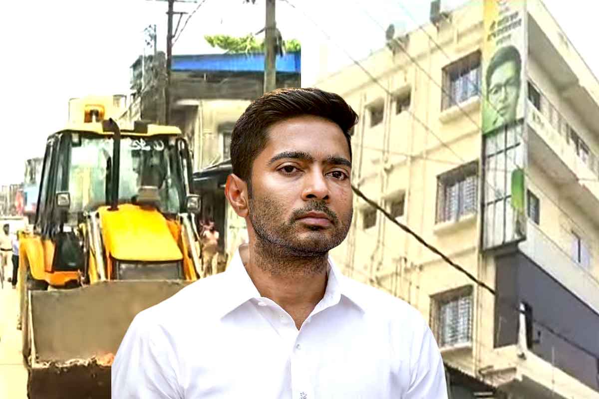 প্ল্যান পাশ না করেই পাঁচতলা নির্মাণ! এবার অভিষেকের অফিসে বুলডোজার অ্যাকশন