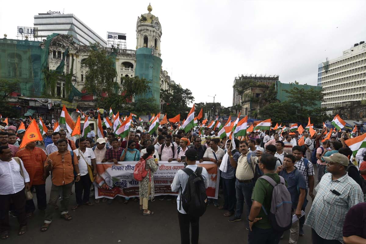 ABVP rally in Kolkata protesting NEET gatherings