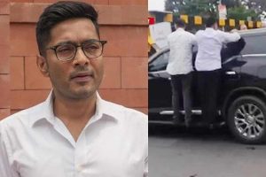 কাচ ঢাকা কালো গাড়িতে অভিষেক, ঝুলতে ঝুলতে যাতায়াত নিরাপত্তারক্ষীদের! ‘যুবরাজে’র বিরুদ্ধে এফআইআর