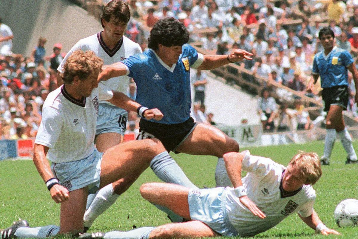 Maradona against England in 1986 for Argentina Football Team
