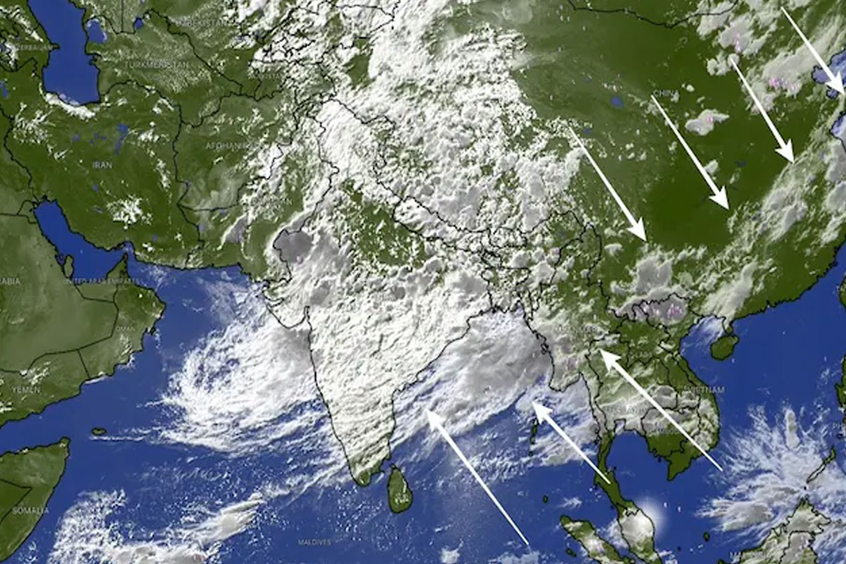 ভারত থেকে দক্ষিণ কোরিয়া পর্যন্ত ১০ হাজার কিমি দীর্ঘ মেঘ! উপগ্রহ চিত্র দেখে শঙ্কিত বিজ্ঞানীরা