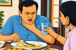 গলায় মাছের কাঁটা ফুটলে প্যানিক নয়, মুশকিল আসান করবে হেঁশেলের এই উপাদান