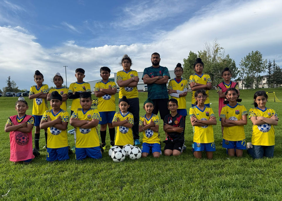 Gurwinder Singh at his football academy