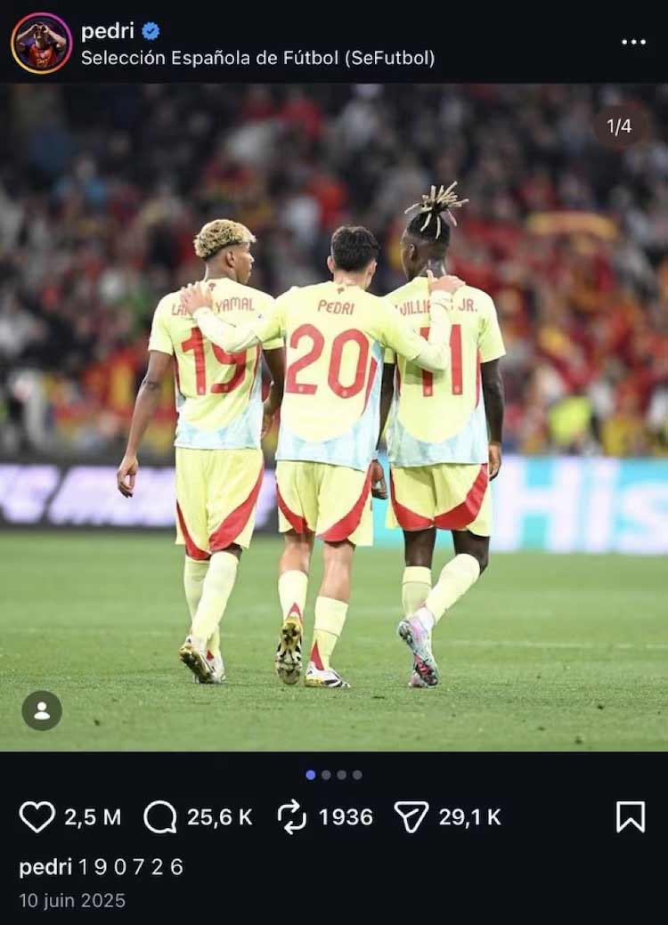 Pedri's post from 13 months ago has gone viral after Spain reached the FIFA World Cup 2026 final
