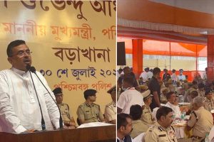 বারাকপুরে পুলিশের ‘বড়া খানা’য় প্রথমবার হাজির মুখ্যমন্ত্রী, পাশে থাকার আশ্বাস শুভেন্দুর