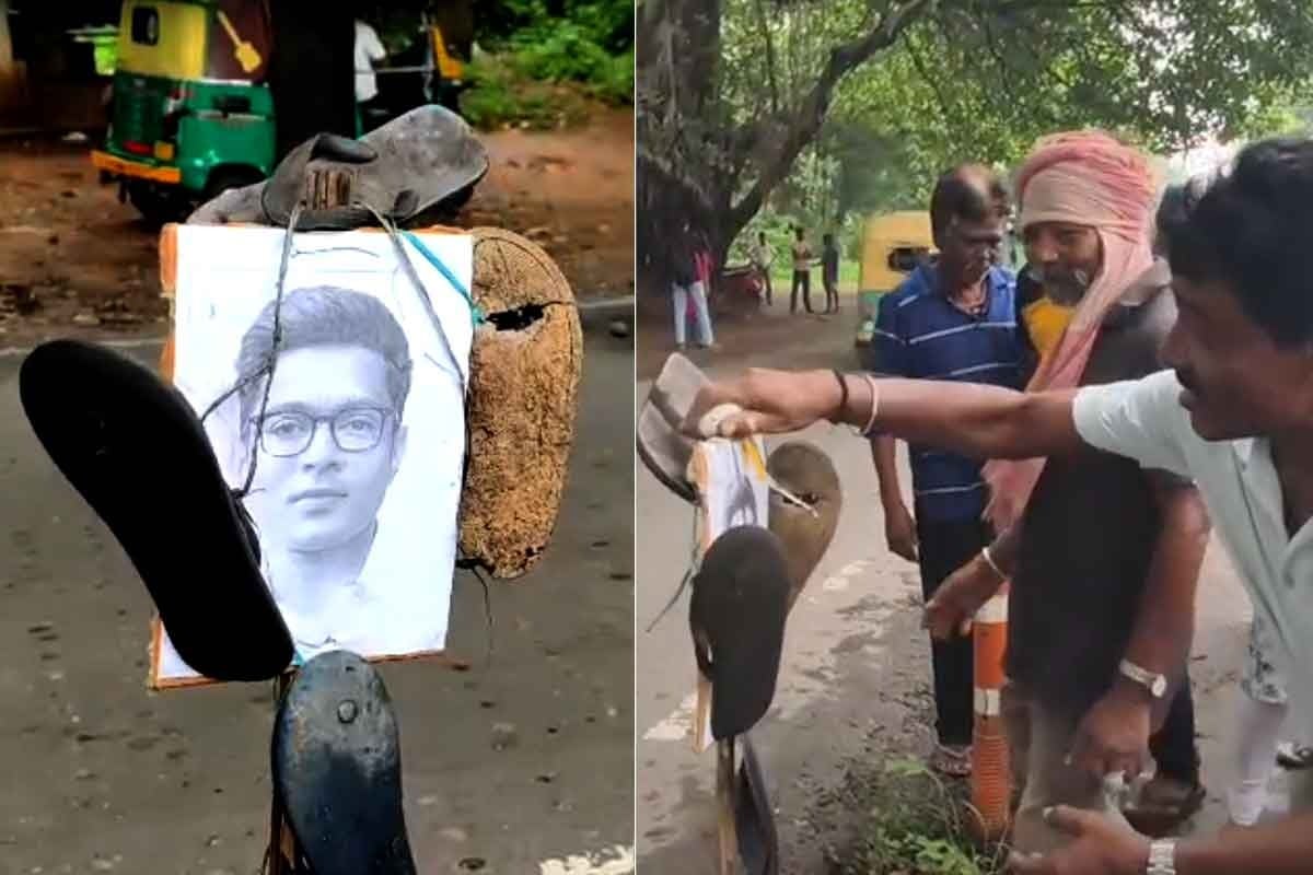 ‘পার্টি অফিস গুঁড়িয়ে দেব’ মন্তব্যে ফুঁসছেন বিজেপি কর্মীরা, অভিষেকের ছবিতে জুতোর মালা-ডিম